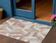 3' X 5' Copper Geometric Washable Indoor Outdoor Area Rug