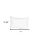 13" X 21" White Lumbar Cotton Down Blend Throw Pillow Insert
