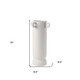 16" Off White Cylinder Ceramic Table Vase With Handles