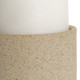 11" Beige Metal Tabletop Pillar Candle Holder
