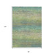 8' X 10' Artichoke Green Striped Washable Indoor Outdoor Area Rug