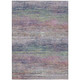 5' X 8' Blush Striped Washable Indoor Outdoor Area Rug