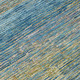10' X 14' Denim Blue Striped Washable Indoor Outdoor Area Rug
