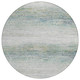 8' Linen Round Striped Washable Indoor Outdoor Area Rug