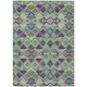 9' X 12' Blue And Purple Geometric Washable Indoor Outdoor Area Rug