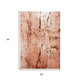 5' X 7' Orange Brown And White Abstract Washable Area Rug With UV Protection