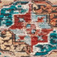 7' X 9' Orange And Red Tribal Washable Area Rug With UV Protection