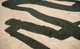 2' X 5' Beige And Green Abstract Washable Area Rug With UV Protection