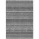 5' X 8' Gray And Silver Striped Washable Indoor Outdoor Area Rug