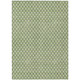 3' X 5' Green And Gray Floral Washable Indoor Outdoor Area Rug