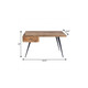 54" Brown And Black Mango Wood Writing Desk