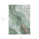 5' X 8' Green And Taupe Abstract Washable Indoor Outdoor Area Rug