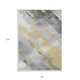 8' X 10' Gold And Gray Striped Washable Indoor Outdoor Area Rug
