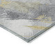 9' X 12' Gold And Gray Striped Washable Indoor Outdoor Area Rug