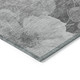 5' X 8' Gray And Charcoal Floral Washable Indoor Outdoor Area Rug