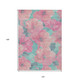 10' X 14' Pink And Mauve Floral Washable Indoor Outdoor Area Rug