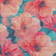 8' X 10' Salmon And Teal Blue Floral Washable Indoor Outdoor Area Rug