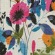 3' X 5' Ivory Pink Orange And Blue Floral Washable Indoor Outdoor Area Rug