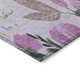8' X 10' Lavender And Artichoke Green Floral Washable Indoor Outdoor Area Rug