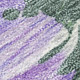 10' X 14' Lavender And Artichoke Green Floral Washable Indoor Outdoor Area Rug