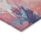 10' X 14' Pink And Sky Blue Floral Washable Indoor Outdoor Area Rug
