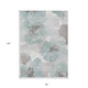 8' X 10' Blue And Sage Floral Washable Indoor Outdoor Area Rug