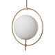 White Single Metal Dimmable Ceiling Light With White Shades