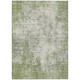 8' X 10' Green And Ivory Abstract Washable Indoor Outdoor Area Rug