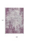 9' X 12' Plum And Ivory Abstract Washable Indoor Outdoor Area Rug