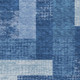 9' X 12' Navy Blue And Sky Blue Geometric Washable Indoor Outdoor Area Rug