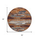 8' Copper Rust And Ivory Round Abstract Washable Indoor Outdoor Area Rug