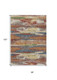 8' X 10' Orange Green And Gold Abstract Washable Indoor Outdoor Area Rug
