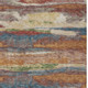 10' X 14' Orange Green And Gold Abstract Washable Indoor Outdoor Area Rug