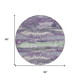 8' Purple And Lavender Round Abstract Washable Indoor Outdoor Area Rug