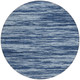 8' Blue And Navy Blue Round Abstract Washable Indoor Outdoor Area Rug