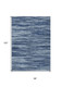 8' X 10' Blue And Navy Blue Abstract Washable Indoor Outdoor Area Rug