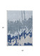 5' X 8' Sky Blue And Denim Blue Abstract Washable Indoor Outdoor Area Rug