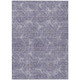 9' X 12' Purple And Ivory Geometric Washable Indoor Outdoor Area Rug