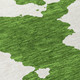 5' X 8' Green And Ivory Abstract Washable Indoor Outdoor Area Rug