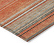 10' X 14' Coral Ivory And Gray Striped Washable Indoor Outdoor Area Rug