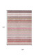 9' X 12' Pink Blush And Burgundy Striped Washable Indoor Outdoor Area Rug