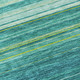 8' Teal Blue Lime Green And Turquoise Round Striped Washable Indoor Outdoor Area Rug