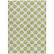 5' X 8' Sage And Ivory Polka Dot Washable Indoor Outdoor Area Rug