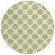 8' Sage And Ivory Round Polka Dot Washable Indoor Outdoor Area Rug