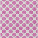 3' X 5' Blush And Ivory Polka Dot Washable Indoor Outdoor Area Rug