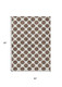 5' X 8' Brown And Ivory Polka Dot Washable Indoor Outdoor Area Rug