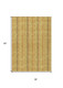 3' X 5' Gold And Copper Striped Washable Indoor Outdoor Area Rug