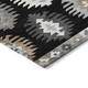 9' X 12' Black Ivory And Taupe Southwestern Washable Indoor Outdoor Area Rug