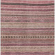 9' X 12' Pink And Taupe Striped Washable Indoor Outdoor Area Rug