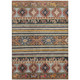 10' X 14' Rust Gray And Gold Tribal Washable Indoor Outdoor Area Rug